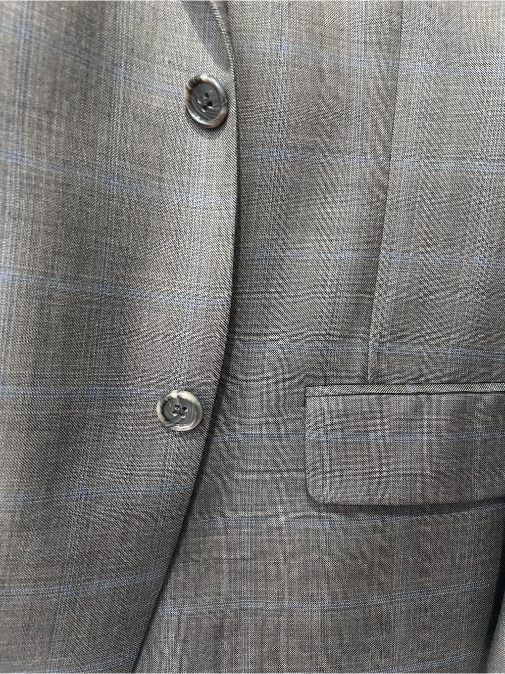 Hart Schaffner Marx Men’s 44R Brown Glen Plaid 2-Piece Suit